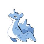  black_eyes blue_theme commentary creature english_commentary from_side full_body gen_1_pokemon horn lapras monochrome no_humans pokemon pokemon_(creature) pokemon_rgby_(style) profile rumwik shell signature simple_background smile solo white_background 