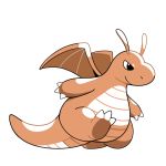  black_eyes claws commentary creature dragon dragonite english_commentary full_body gen_1_pokemon monochrome no_humans pokemon pokemon_(creature) pokemon_(game) pokemon_rgby pokemon_rgby_(style) rumwik signature simple_background solo white_background 