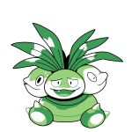  claws commentary creature english_commentary exeggutor fang full_body gen_1_pokemon green_theme looking_at_viewer monochrome no_humans pokemon pokemon_(creature) pokemon_(game) pokemon_rgby pokemon_rgby_(style) rumwik signature simple_background sitting solo white_background 
