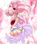 chibi_usa closed_eyes magical_girl pink pink_background pink_hair sailor_chibi_moon sailor_uniform school_uniform serafuku super_sailor_chibi_moon 