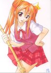  mahou_sensei_negima mahou_sensei_negima! mikagami_sou plaid plaid_skirt sakura_mei school_uniform skirt tartan 