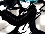  black_rock_shooter black_rock_shooter_(character) blue_eyes chain chains nise_(navy) solo 