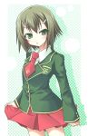  baka_to_tesuto_to_shoukanjuu blazer green_eyes hair_ornament hairclip kinoshita_hideyoshi kinoshita_yuuko ndemotte school_uniform trap 