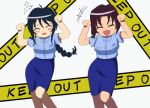  caution_tape kobayakawa_miyuki police police_uniform tsujimoto_natsumi uniform you&#039;re_under_arrest you're_under_arrest 