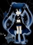  black&acirc;&tilde;&hellip;rock_shooter black_rock_shooter black_rock_shooter_(character) chibi kurosu kurosu_rino midriff navel solo twintails 