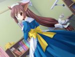  blush bow cat_ears da_capo game_cg maid sagisawa_yoriko smile 