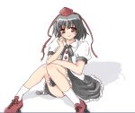  geta hat panties ribbon ribbons shameimaru_aya short_hair skirt tengu-geta touhou underwear 