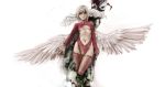  altima final_fantasy final_fantasy_tactics hair_over_one_eye head_wings headwings rr short_hair solo thigh-highs thighhighs ultima_(fft) white_hair wings 
