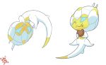  alternate_color blue_eyes commentary creature eating english_commentary food full_body gen_7_pokemon highres holding holding_food lawen no_humans poipole pokemon pokemon_(creature) shiny shiny_pokemon signature simple_background solo white_background white_theme 