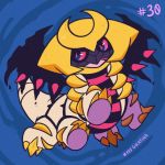  character_name claws commentary creature english_commentary full_body gen_4_pokemon ghost giratina giratina_(altered) inktober no_humans number pokemon pokemon_(creature) pokemon_number solo tonestarr violet_eyes 