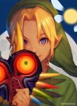  1boy blonde_hair blue_eyes fairy looking_at_viewer majora_(entity) mimme_(haenakk7) pointy_ears smile tatl the_legend_of_zelda the_legend_of_zelda:_majora&#039;s_mask young_link 