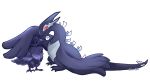  ? bird bird_focus commentary corviknight creature english_commentary eye_contact gen_2_pokemon gen_8_pokemon legendary_pokemon looking_at_another lugia no_humans pokemon pokemon_(creature) pokemon_(game) pokemon_xd purple_theme red_eyes shadow_lugia signature simple_background spoken_question_mark standing white_background windaura 