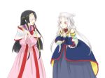  black_hair chinese_clothes code_geass hands_clasped happy japanese_clothes long_hair lowres pale pale_skin red_eyes sumeragi_kaguya tianzi white_hair 