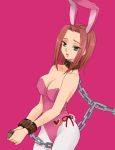  arch_(artist) bondage breasts bunny_ears bunnysuit chain chains cleavage code_geass green_eyes kallen_stadtfeld leash lowres pantyhose pink_legwear plum_(arch) rabbit_ears red_hair redhead short_hair slave white_pantyhose 