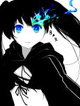  black&acirc;&tilde;&hellip;rock_shooter black_rock_shooter black_rock_shooter_(character) blue_eyes midriff rike_(pixiv) solo twintails 