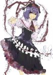  hat long_skirt nagae_iku purple_hair ribbon ribbons short_hair skirt touhou uwaraba 