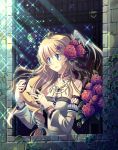  bad_id blonde_hair blue_eyes flower grimm's_fairy_tales jewelry long_hair rapunzel rapunzel_(grimm) rose scissors window yamadori_yoshitomo 