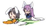  baku_taso bunny_ears chibi inaba_tewi rabbit_ears reisen_udongein_inaba sleepy touhou 