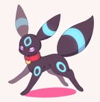  clarevoir commentary creature english_commentary full_body gen_2_pokemon jumping looking_at_viewer no_humans pokemon pokemon_(creature) simple_background solo umbreon violet_eyes white_background 