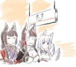  3girls akagi_(azur_lane) amagi_(azur_lane) azur_lane commentary_request kaga_(azur_lane) multiple_girls steed_(steed_enterprise) 