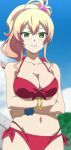  1girl big_breasts bikini breasts curvaceous hajimete_no_gal seductive_smile sexy voluptuous waifu yame_yukana 