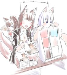  3girls akagi_(azur_lane) amagi_(azur_lane) azur_lane commentary_request kaga_(azur_lane) multiple_girls steed_(steed_enterprise) 