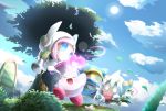  1girl 3boys alien blue_eyes hal_laboratory_inc. heart hoshi_no_kirby hoshi_no_kirby_wii kirby kirby&#039;s_dream_land kirby&#039;s_return_to_dream_land kirby:_planet_robobot kirby:_triple_deluxe kirby_(series) kirby_(specie) magolor monster multiple_boys nintendo no_humans pink_hair pink_puff_ball robot susie_(kirby) taranza 