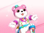 bang_dream! dress mascot michelle_(bang_dream!) official_art okusawa_misaki smile stuffed_animal