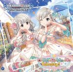  2girls album_cover bangs black_ribbon blue_sky blunt_bangs blush braid braided_bangs brown_eyes cover day dress earrings flower green_shorts grey_hair hair_ornament hair_ribbon heart heart_hands hisakawa_hayate hisakawa_nagi idol_clothes idolmaster idolmaster_cinderella_girls idolmaster_cinderella_girls_starlight_stage jewelry long_hair looking_at_viewer low_twintails multiple_girls official_art open_mouth outdoors ribbon short_sleeves shorts siblings sisters sky twins twintails white_dress 