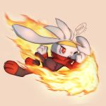  absurdres bunny_focus commentary_request creature full_body gen_8_pokemon highres huge_filesize jyunhh no_humans one_eye_closed pokemon pokemon_(creature) rabbit raboot signature simple_background solo 