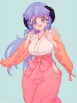  1980s_(style) absurdres blue_background dress floating_hair hanyuu highres higurashi_no_naku_koro_ni japanese_clothes mahosame oldschool open_mouth purple_hair red_dress scared tearing_up violet_eyes 