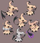  alternate_color charamells commentary creature english_commentary full_body gen_7_pokemon grey_background looking_at_viewer mimikyu no_humans pokemon pokemon_(creature) shiny_pokemon simple_background sparkle 