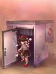  geta hat photo_booth sankuma shameimaru_aya short_hair skirt tengu-geta touhou 