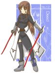  deed gloves long_hair mahou_shoujo_lyrical_nanoha mahou_shoujo_lyrical_nanoha_strikers numbers numbers_(nanoha) red_eyes sword thigh-highs thighhighs weapon zero_point 