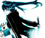  black_hair black_rock_shooter black_rock_shooter_(character) blue_eyes solo sword takatori_akira twintails weapon 