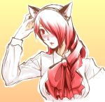  blush cat_ears hair_over_one_eye hirose_wataru kirijou_mitsuru lowres persona persona_3 red_hair redhead ribbon ribbons 