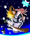  blonde_hair bon_(pixiv) broom broom_riding glider_(bon) kirisame_marisa star stars touhou 