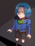  1boy blue_hair child green_eyes kojirou_(pokemon) pokemon pokemon_(anime) sad shota team_rocket 