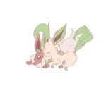 ^_^ brown_eyes charamells closed_eyes closed_mouth commentary creature eevee english_commentary full_body gen_1_pokemon happy no_humans pokemon pokemon_(creature) simple_background smile white_background 