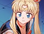  bangs bishoujo_senshi_sailor_moon bliss_(ferment_factory) blue_sailor_collar choker circlet crescent crescent_earrings derivative_work diadem earrings heart heart_choker highres jewelry meme parted_bangs red_choker sailor_collar sailor_moon sailor_moon_redraw_challenge 