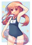  long_hair name_tag one-piece_swimsuit original red_hair redhead sazaki_ichiri school_swimsuit swimsuit 