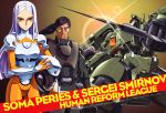  bodysuit gundam gundam_00 highres mecha sergei_smirnov silver_hair skin_tight soma_peries yellow_eyes 