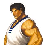  black_hair dougi fatal_fury highres kaphwan_kim kim_kaphwan king_of_fighters male muscle nona official_art short_hair snk solo svc_chaos 