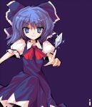  alphes_(style) blue_hair bow cirno element_bender ice ideolo parody ribbon ribbons short_hair solo style_parody touhou 