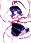  capelet futami_kito hat kito_(pixiv98689) lightning nagae_iku purple_hair ribbon ribbons short_hair skirt touhou 