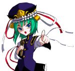  blue_eyes green_hair ke-su rod_of_remorse shikieiki_yamaxanadu short_hair touhou 