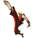  blonde_hair capcom dougi feet highres ken_masters kicking male male_feet muscle nona official_art short_hair solo street_fighter streetfighter svc_chaos 