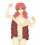  arch_(artist) breasts feldt_grace green_eyes gundam gundam_00 jacket panties pink_hair plum_(arch) solo underwear 