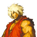  blonde_hair capcom dougi grin highres ken_masters male muscle nona official_art sleeveless smile solo street_fighter streetfighter svc_chaos 