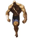  bald bandages capcom eyepatch glowing_eye highres male muscle nona official_art sagat scar shirtless shorts solo street_fighter streetfighter svc_chaos 